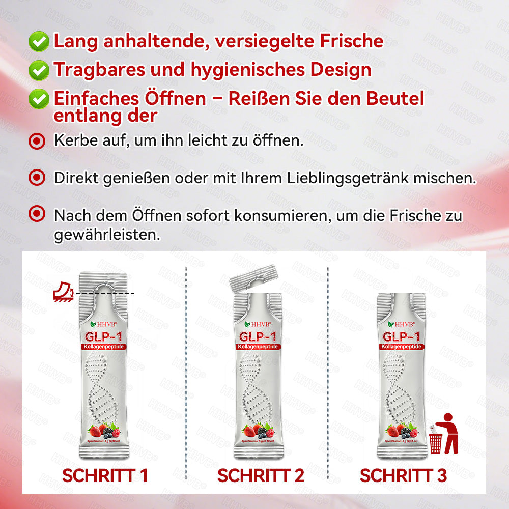 🇩🇪 Offizielle 𝙃𝐻𝑽𝖡® 🎀 𝐆𝐿𝑷-𝟭 + Kollagenpeptide Lösung zur Unterstützung von Gewichtsmanagement und Hautstraffung – mit Kollagenpeptiden & Matrixyl 3000. Hilft, das Wohlbefinden zu unterstützen und die Haut sichtbar zu verbessern.