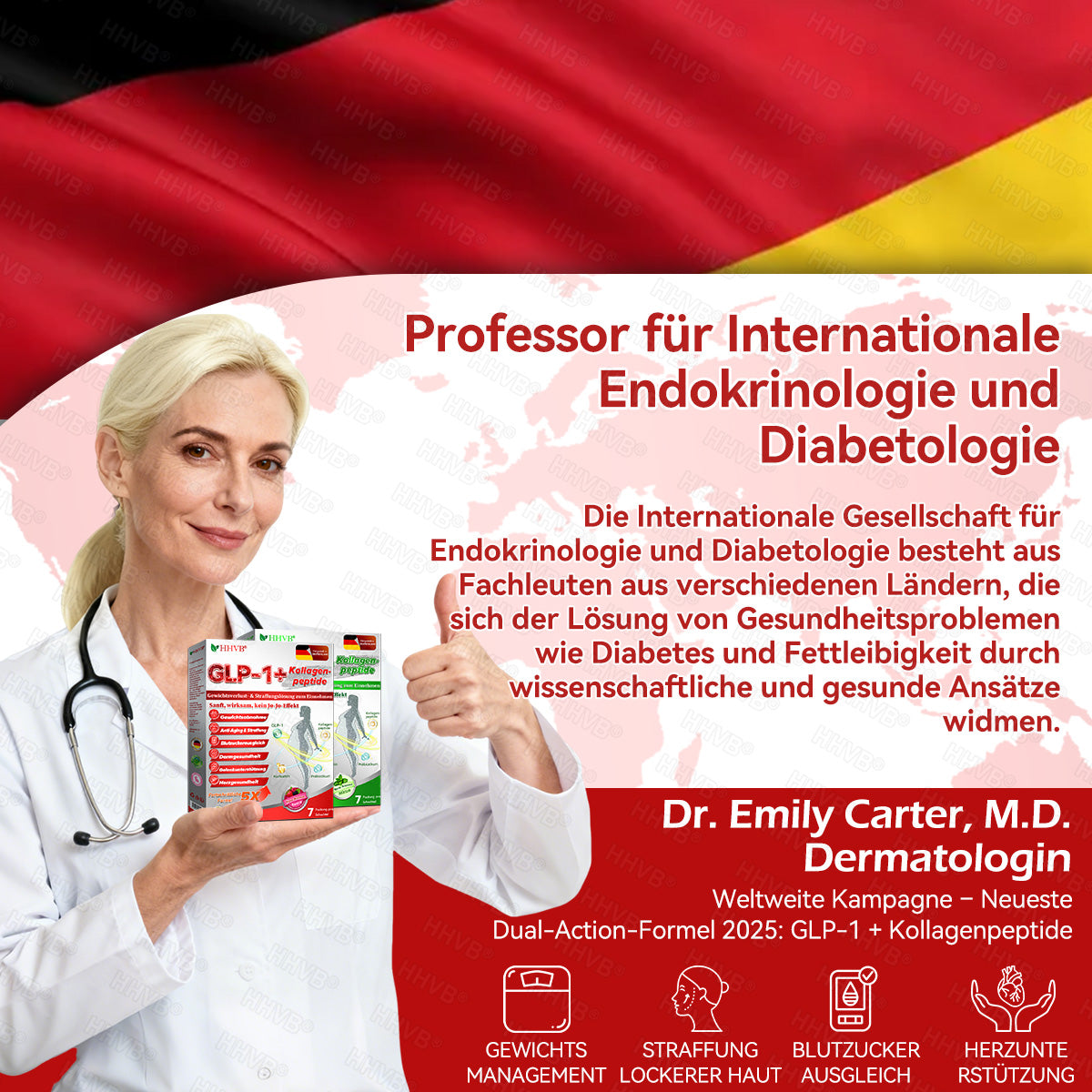 🇩🇪 Offizielle 𝙃𝐻𝑽𝖡® 🎀 𝐆𝐿𝑷-𝟭 + Kollagenpeptide Lösung zur Unterstützung von Gewichtsmanagement und Hautstraffung – mit Kollagenpeptiden & Matrixyl 3000. Hilft, das Wohlbefinden zu unterstützen und die Haut sichtbar zu verbessern.